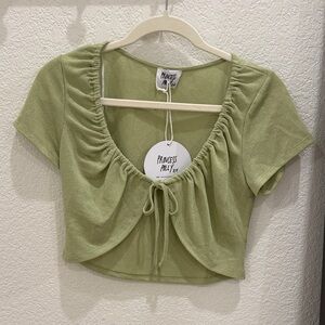 Princess Polly Green Crop Top